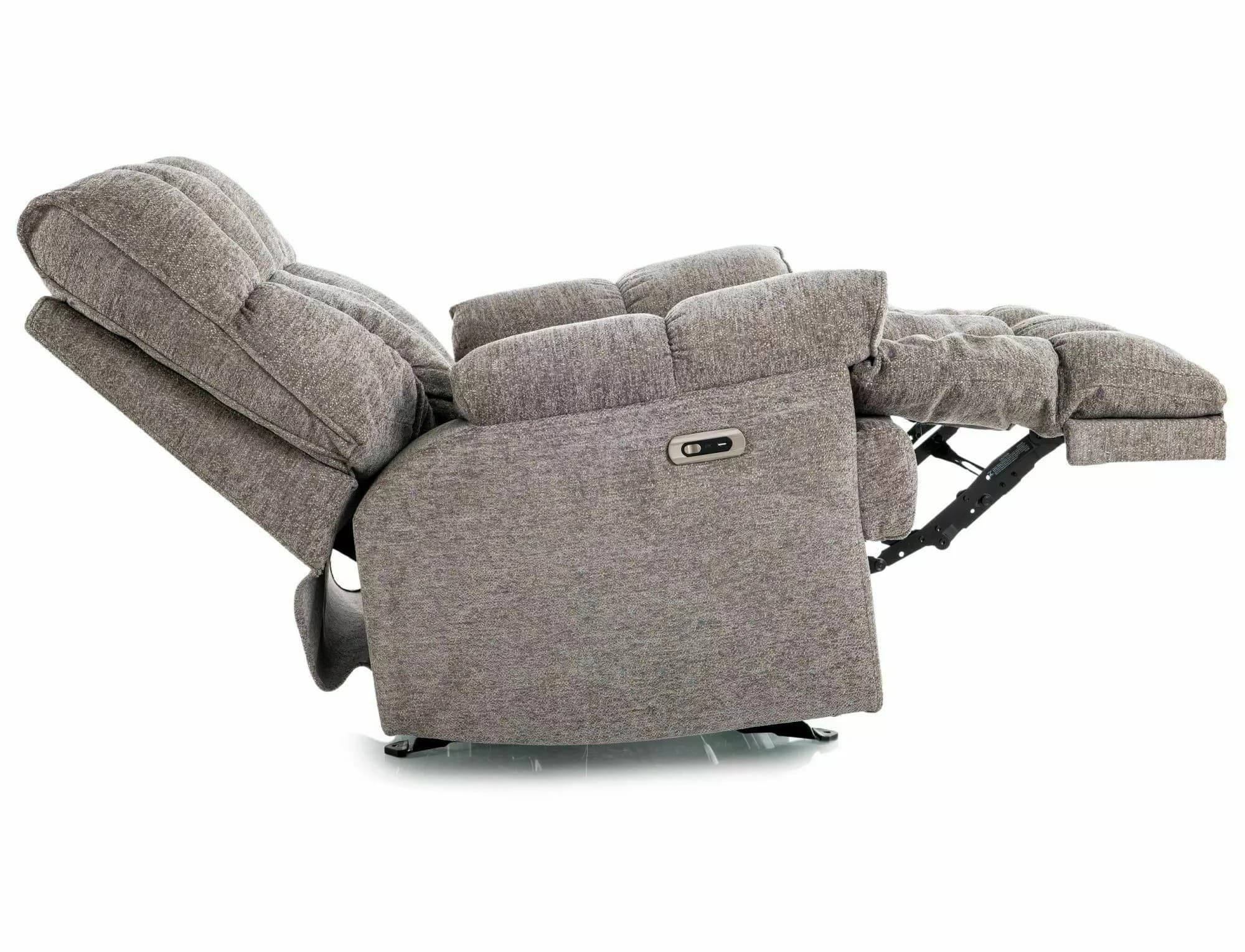Designové elektricky polohovací relaxační křeslo Homer Raven s USB portem, Šedé 5