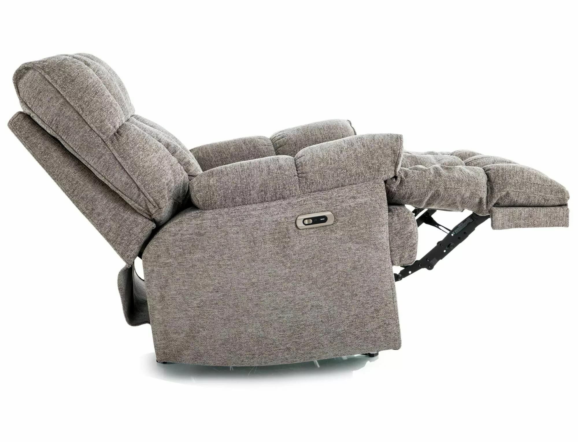 Designové elektricky polohovací relaxační křeslo Homer Raven s USB portem, Šedé 6