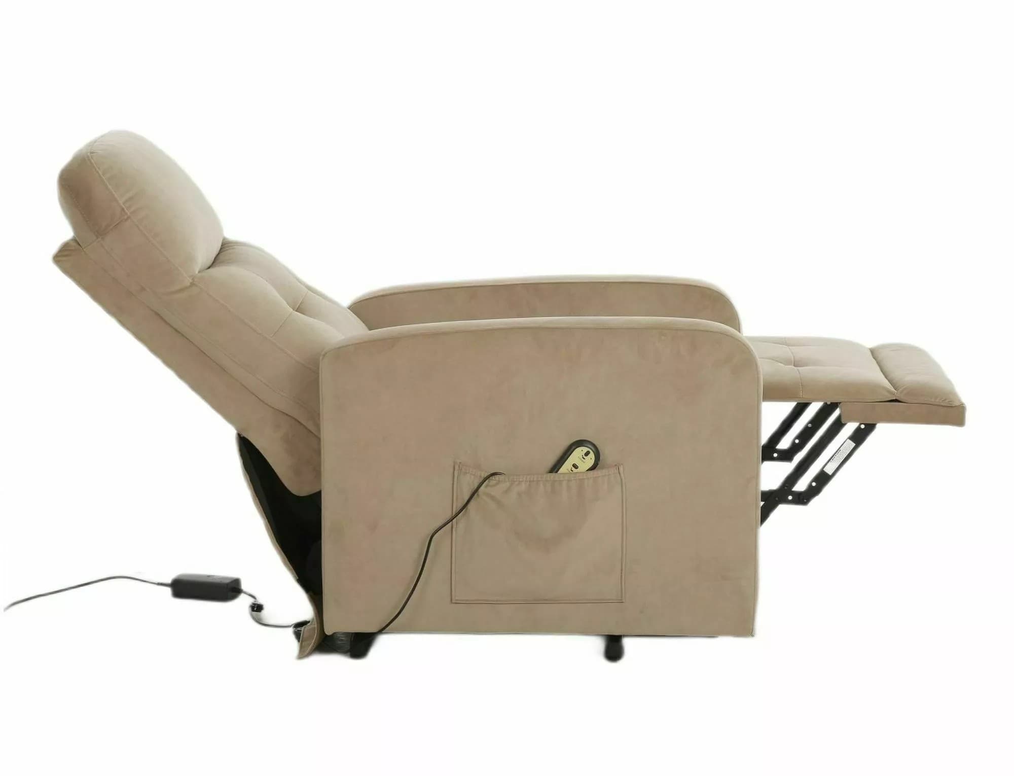Elektrické polohovací křeslo Otus II Velvet, Béžové 5