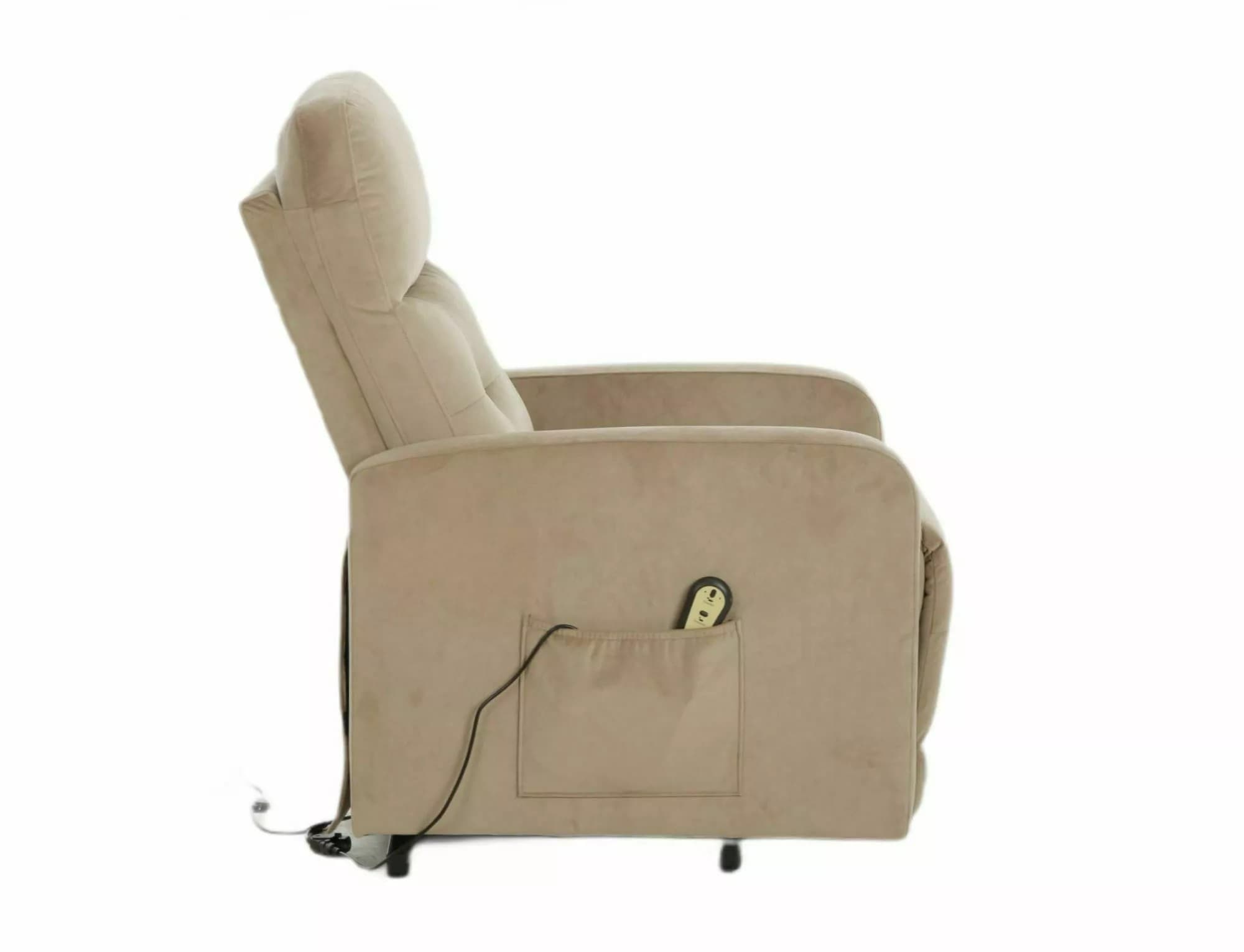 Elektrické polohovací křeslo Otus II Velvet, Béžové 6