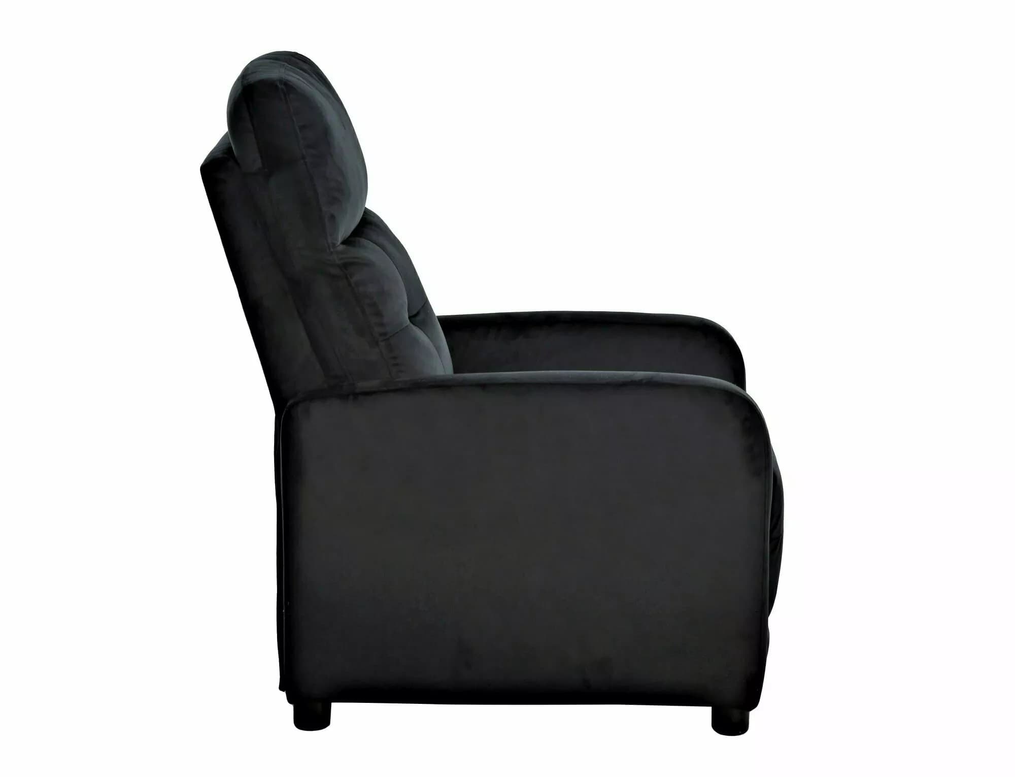 Polohovací křeslo Otus Velvet, Černé 4