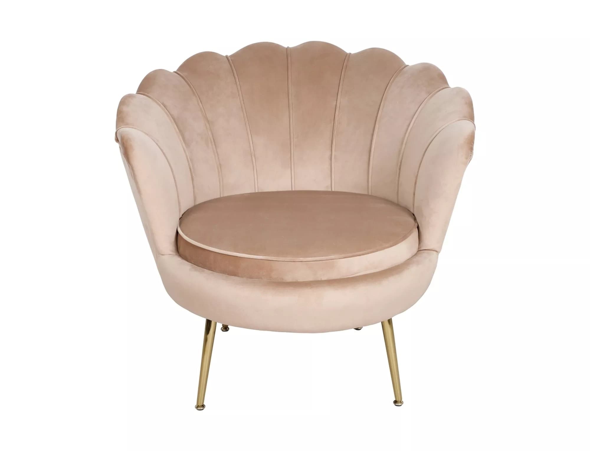 Designové křeslo Camellia samet, Béžové 4