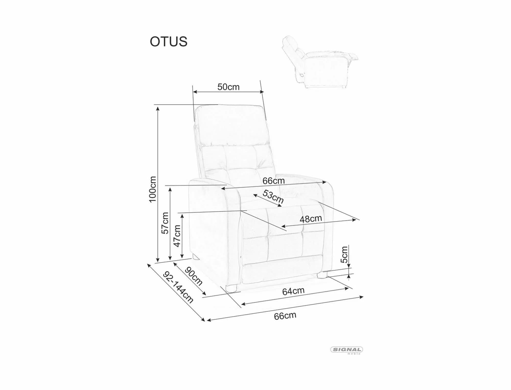 Polohovací křeslo Otus Velvet, Černé 6