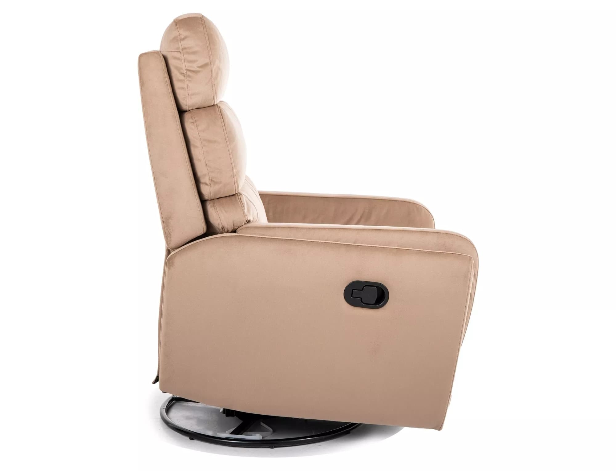Sametové relaxační polohovací křeslo Argos, Šedé 4