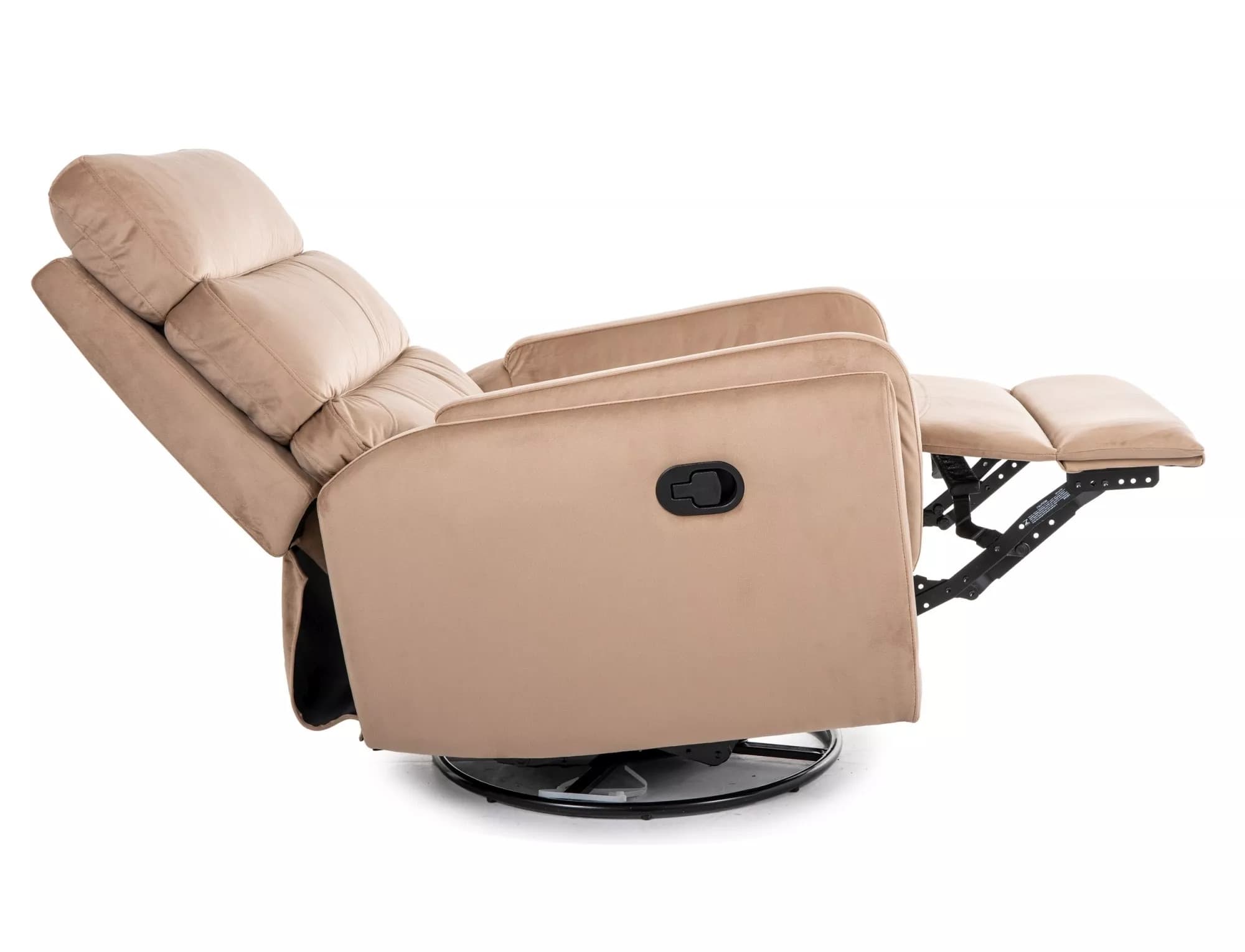 Sametové relaxační polohovací křeslo Argos, Šedé 5