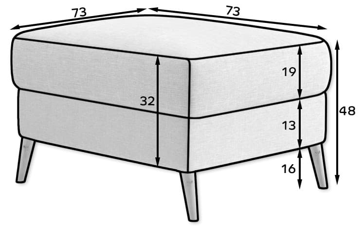 Taburet Asgard 73 cm, Sawana 14 černý 3