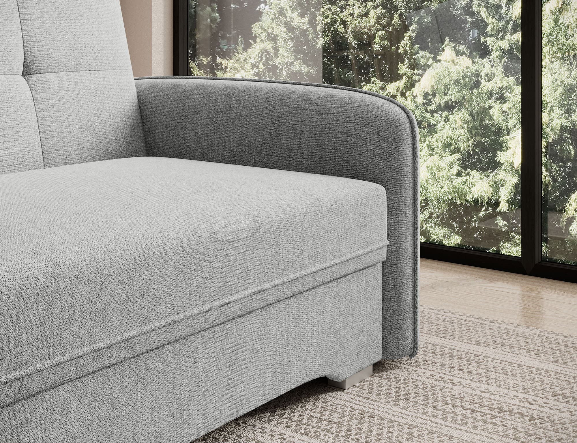 Rozkládací pohovka Laine 102 cm, Poco 04 šedá 10