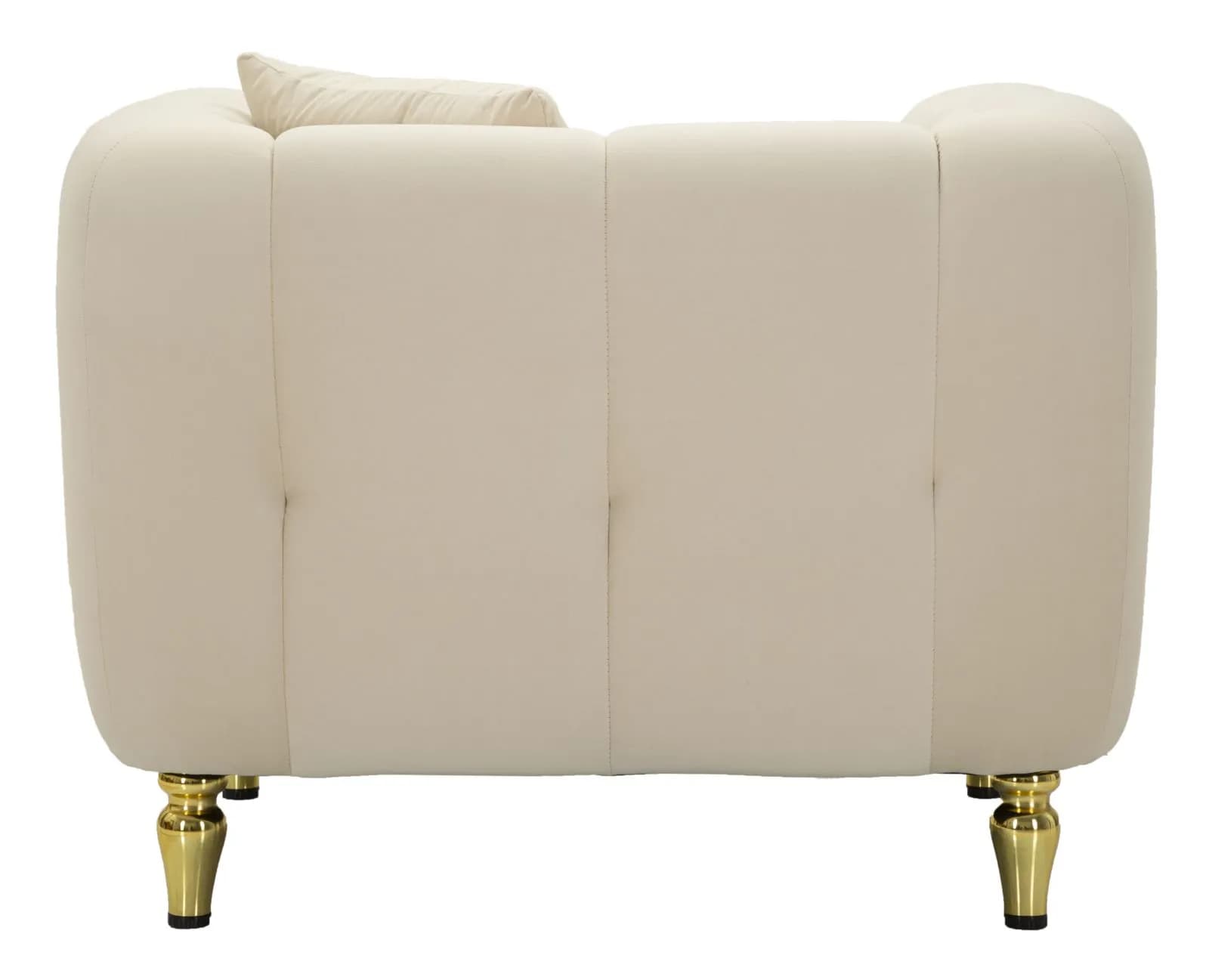 Designové sametové křeslo Alma, Krémové 8