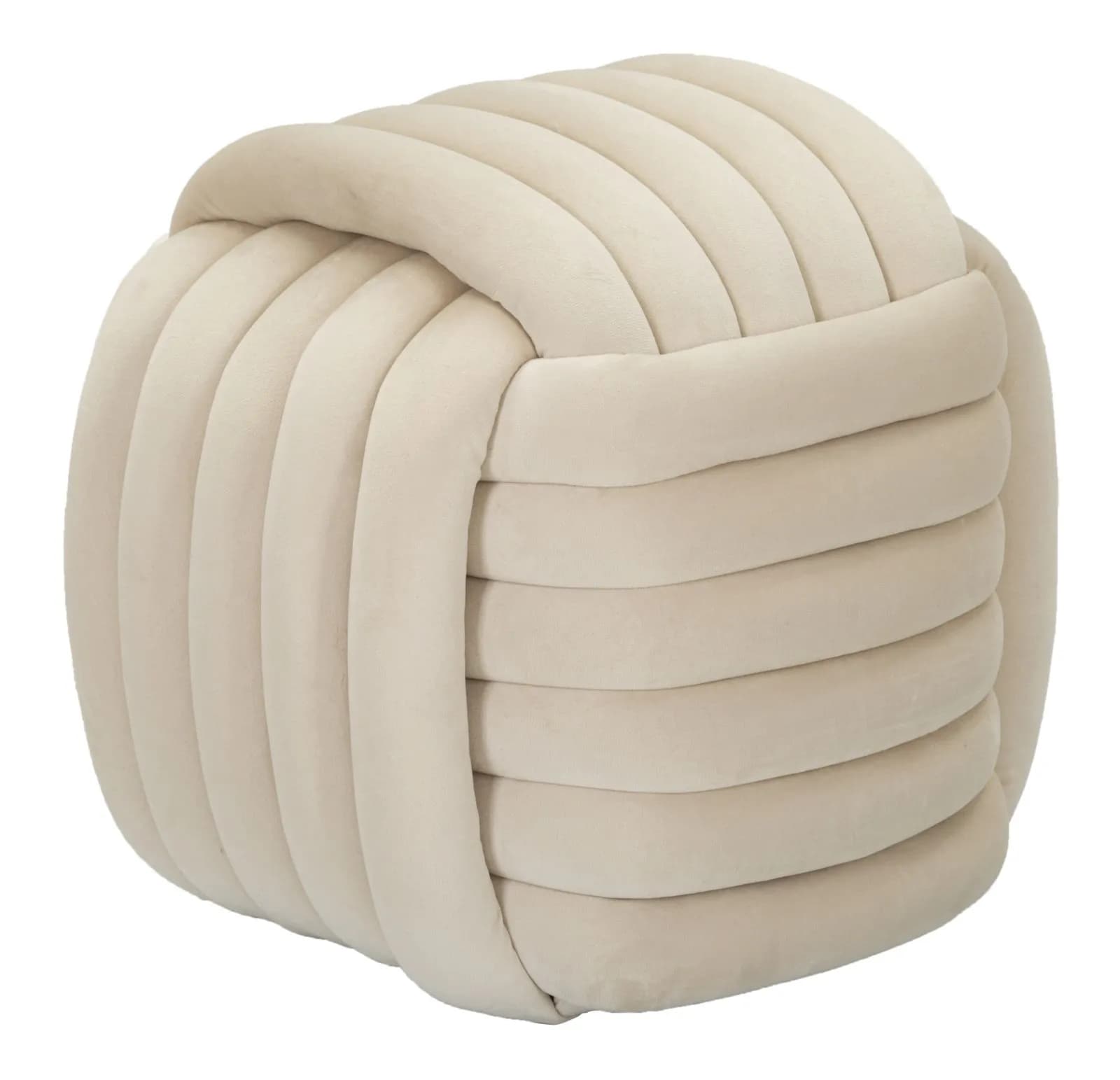 Taburet Softy 45 cm, Krémový 2