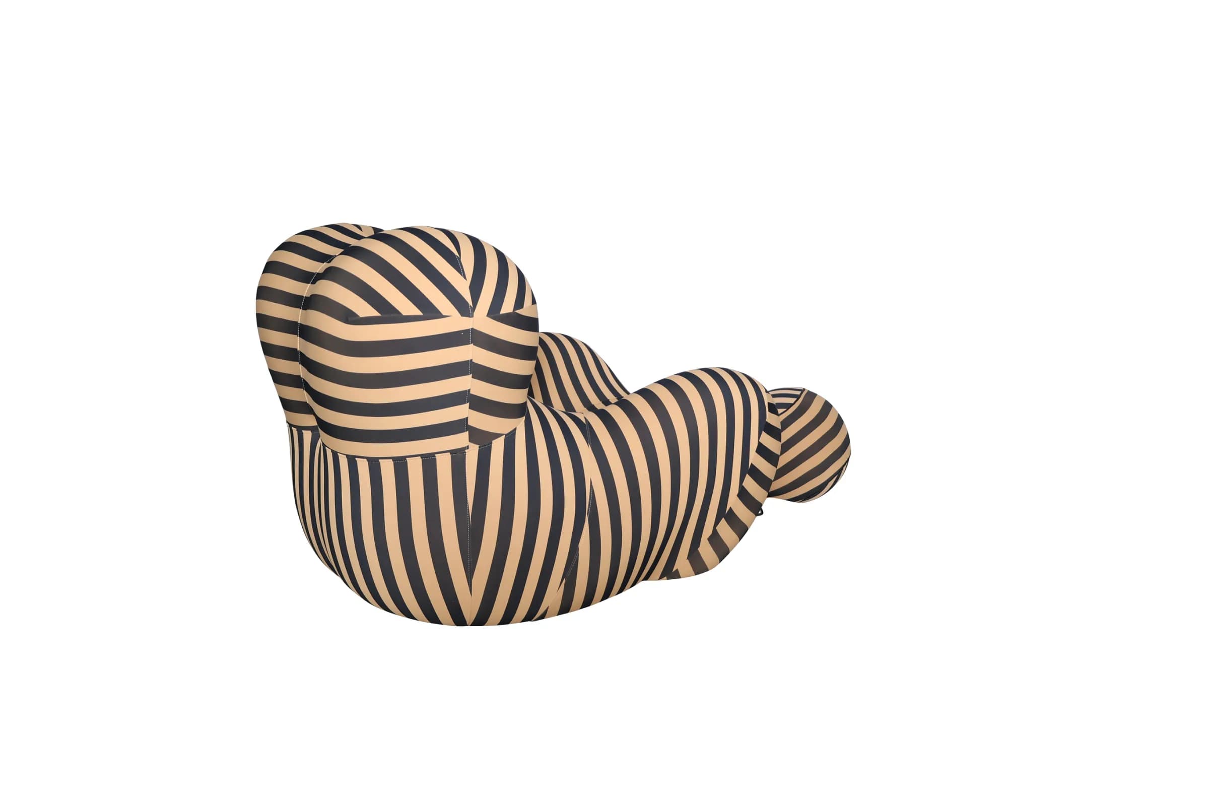 Designové křeslo Nua s podnožkou, Bílé 4