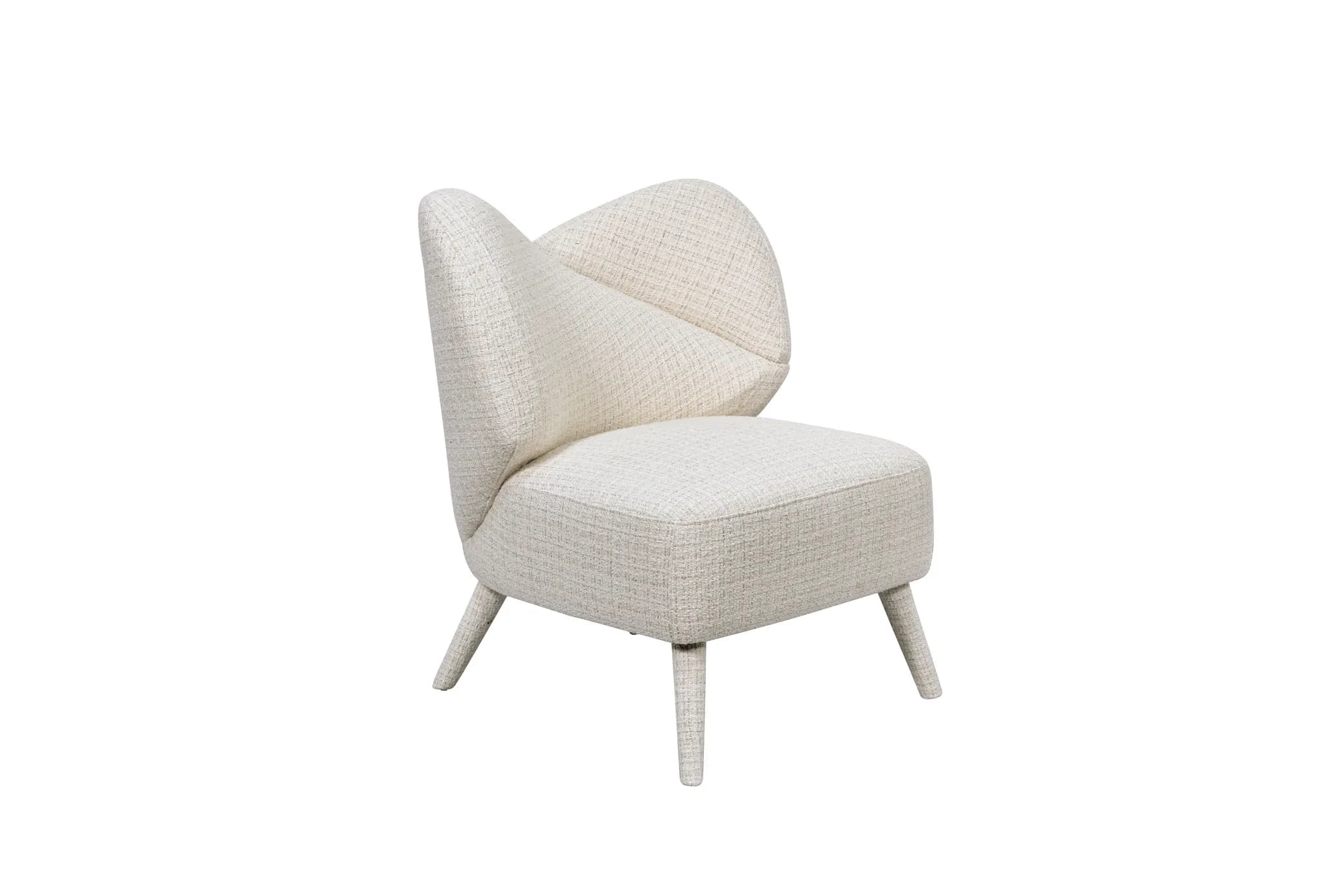 Designové křeslo Leith lounge bouclé, Béžové 3
