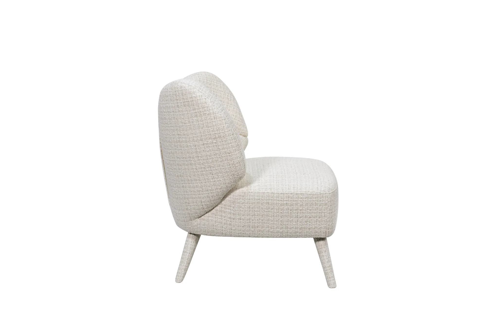 Designové křeslo Leith lounge bouclé, Béžové 4