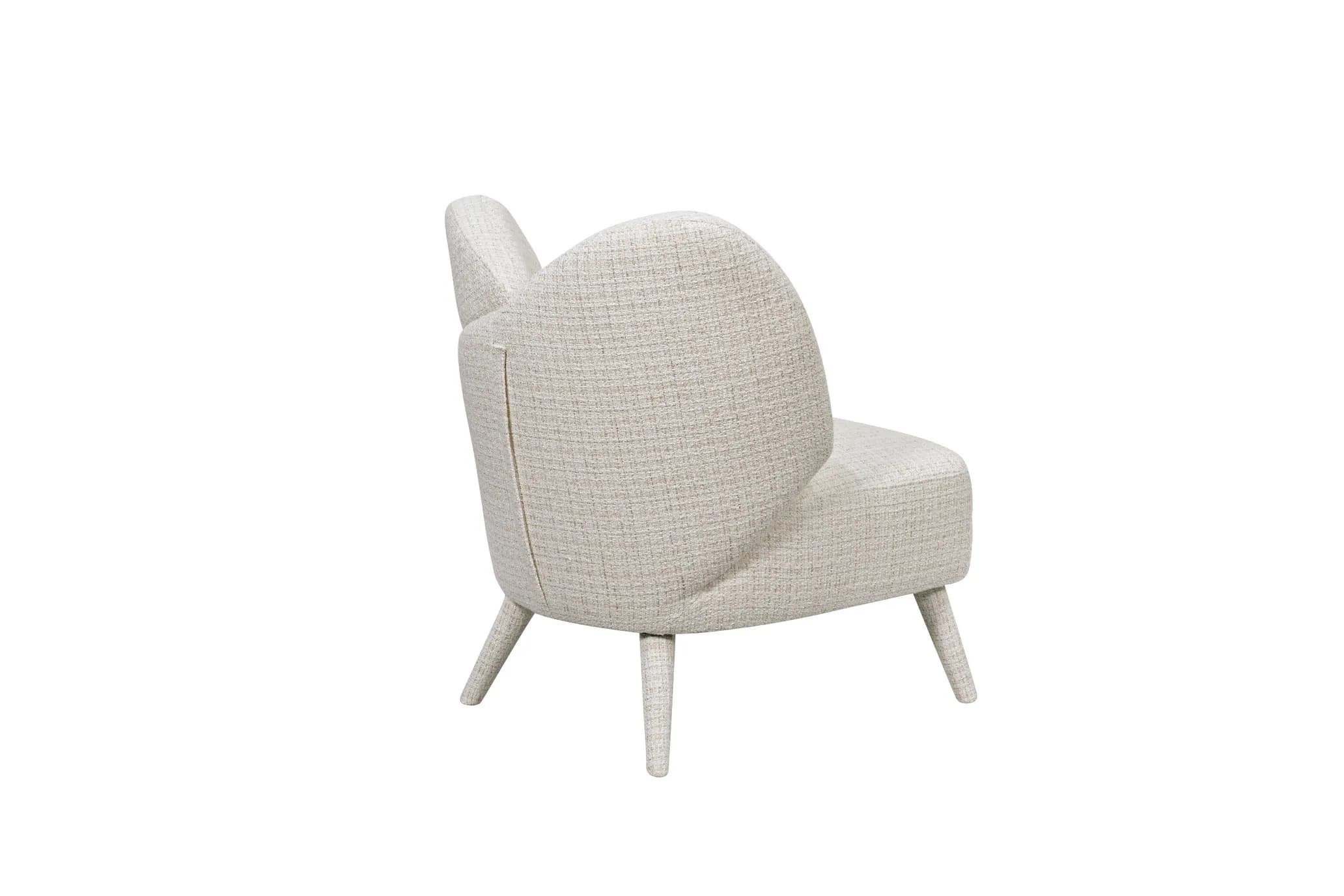 Designové křeslo Leith lounge bouclé, Béžové 5