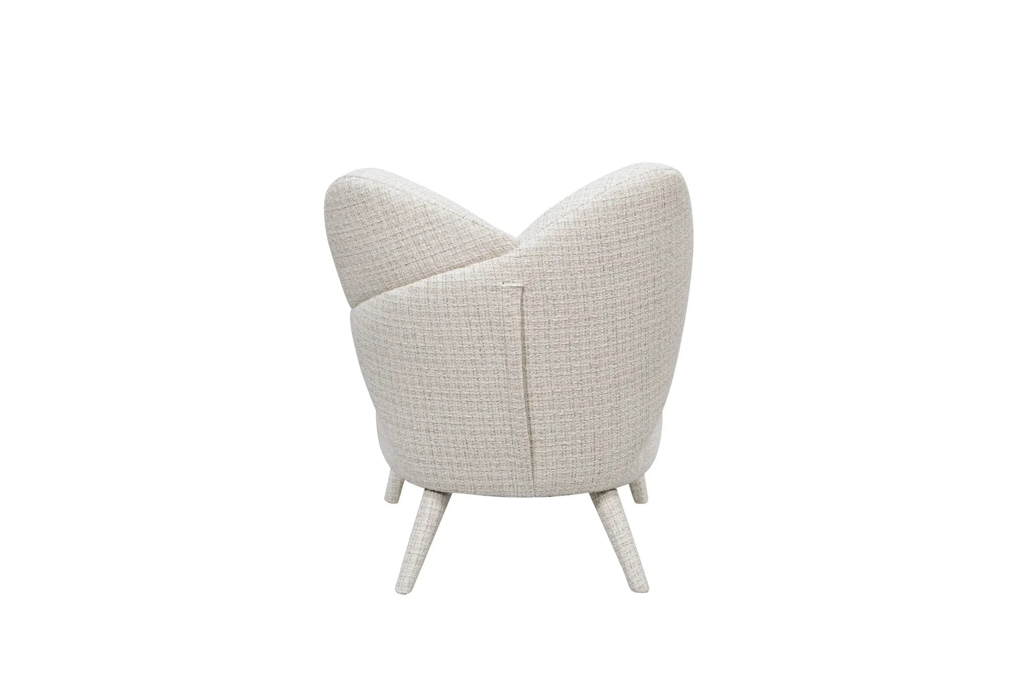 Designové křeslo Leith lounge bouclé, Béžové 6