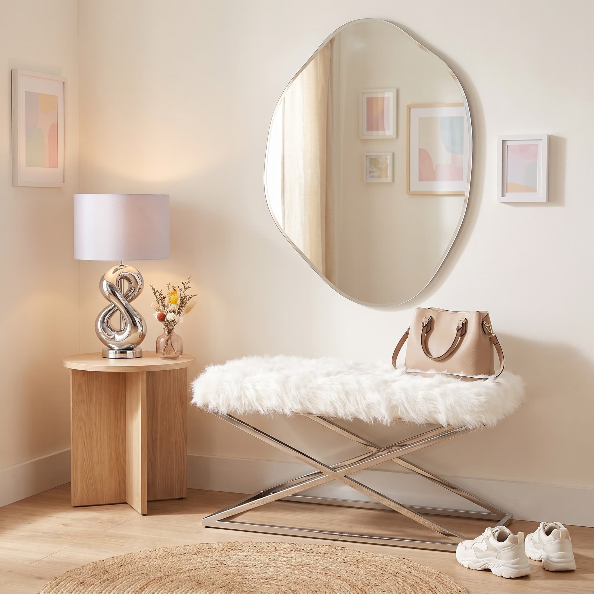 Taburet Living, Bílý 8