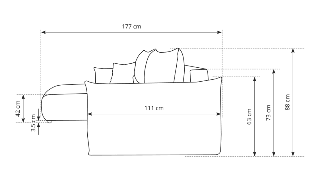 Rohová rozkládací sedací souprava Allora 257 cm, Tilia 01 krémová univerzální 10
