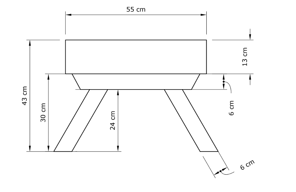 Taburet Breezio 03 55 cm, Z masivu/béžový 5