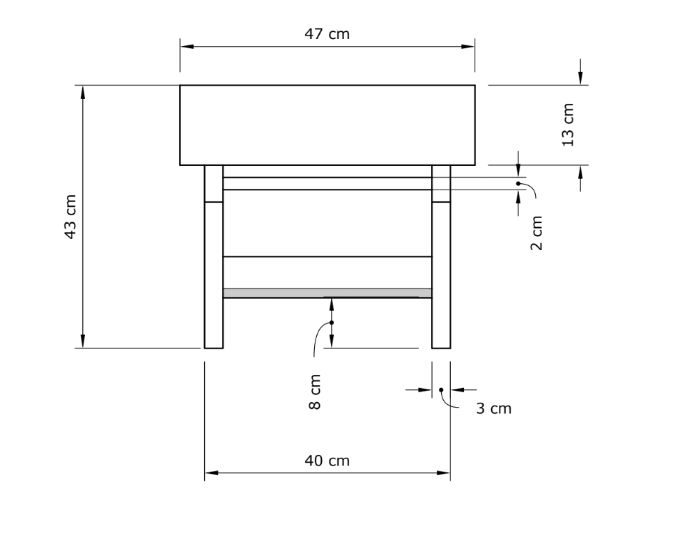 Taburet Breezio 03 55 cm, Z masivu/béžový 6