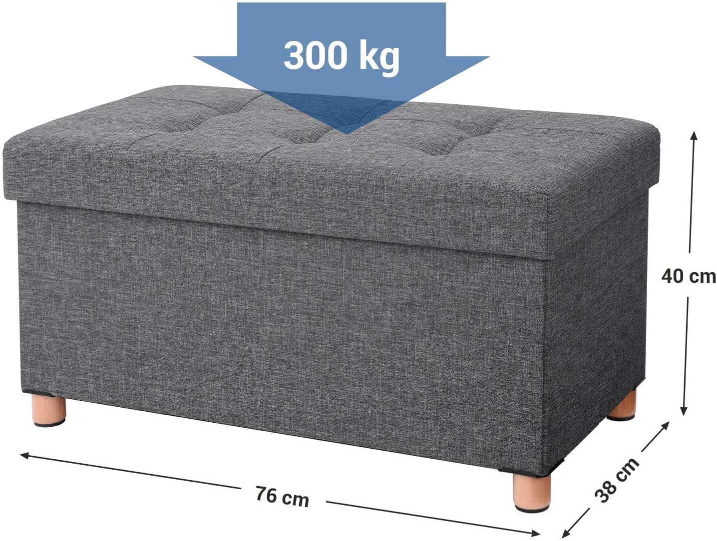 Taburet Jarle s úložným prostorem, Šedý 6