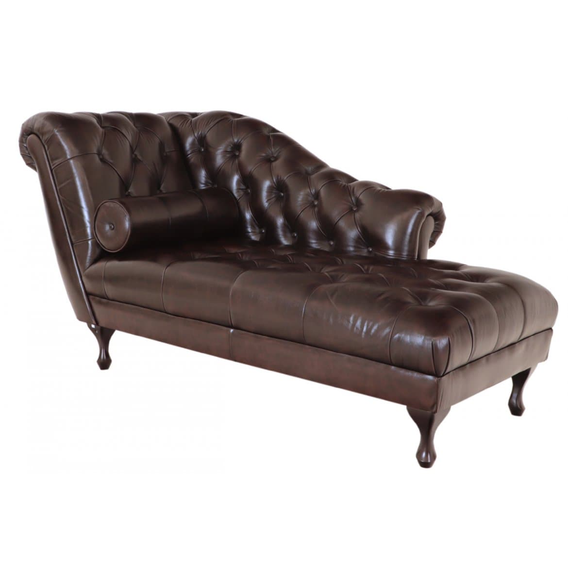 Lenoška Chesterfield Delano z hovězí kůže