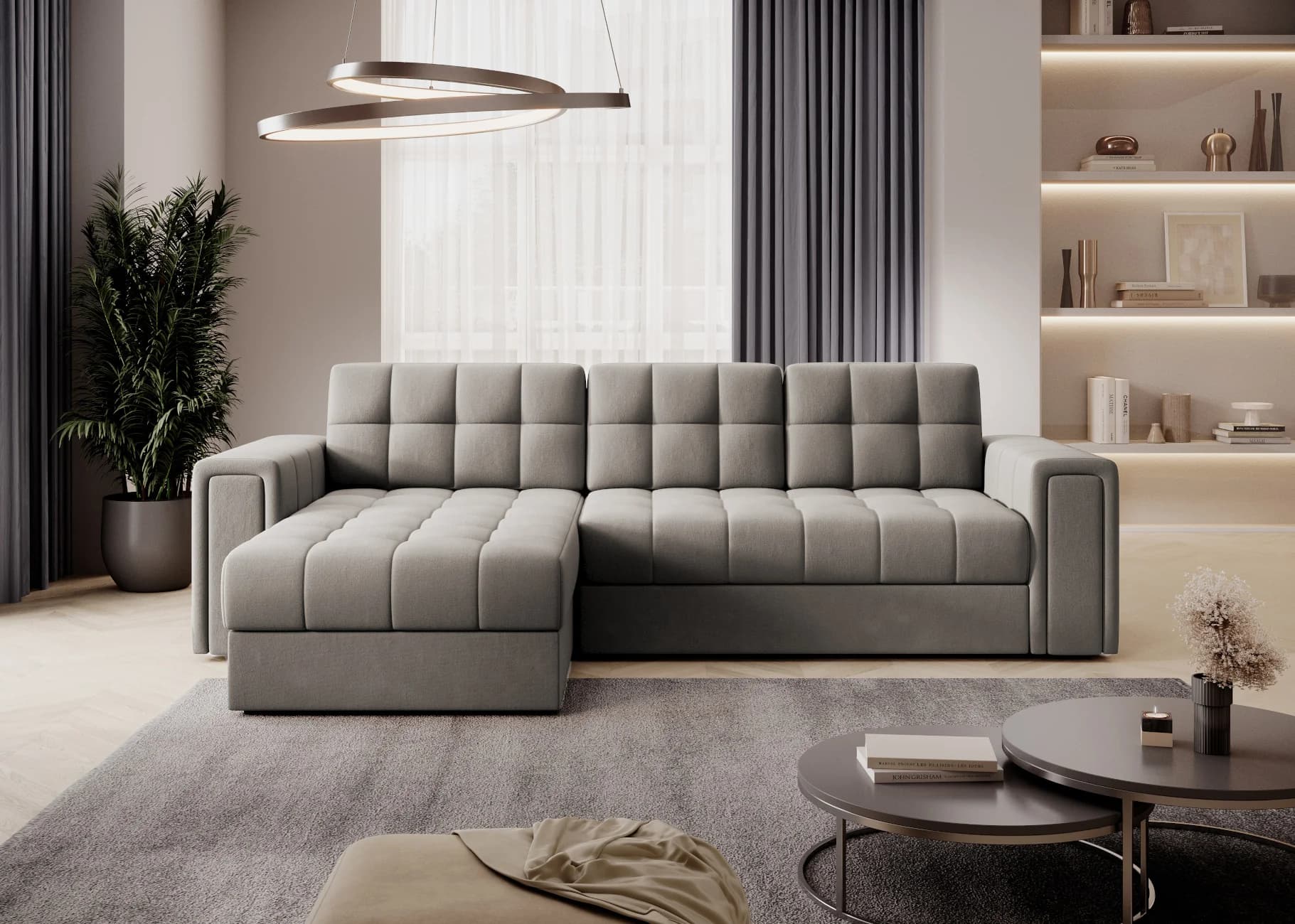 Designová sedací souprava Thalassa, Šedohnědá