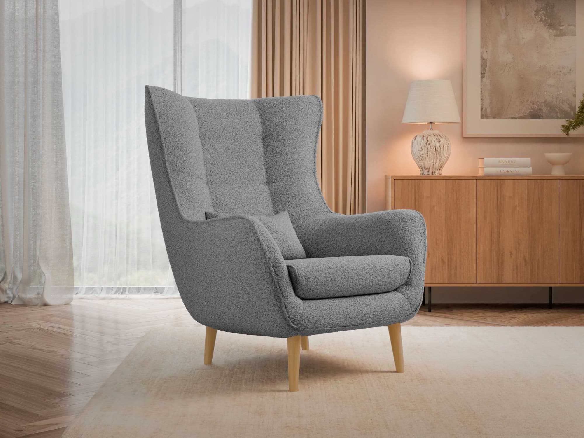 Designové křeslo ušák Levi