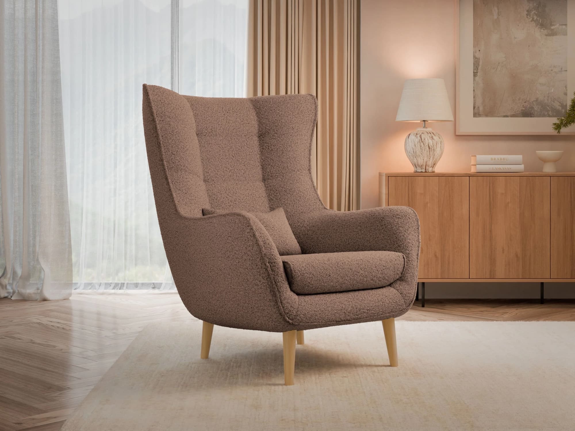 Designové křeslo ušák Levi