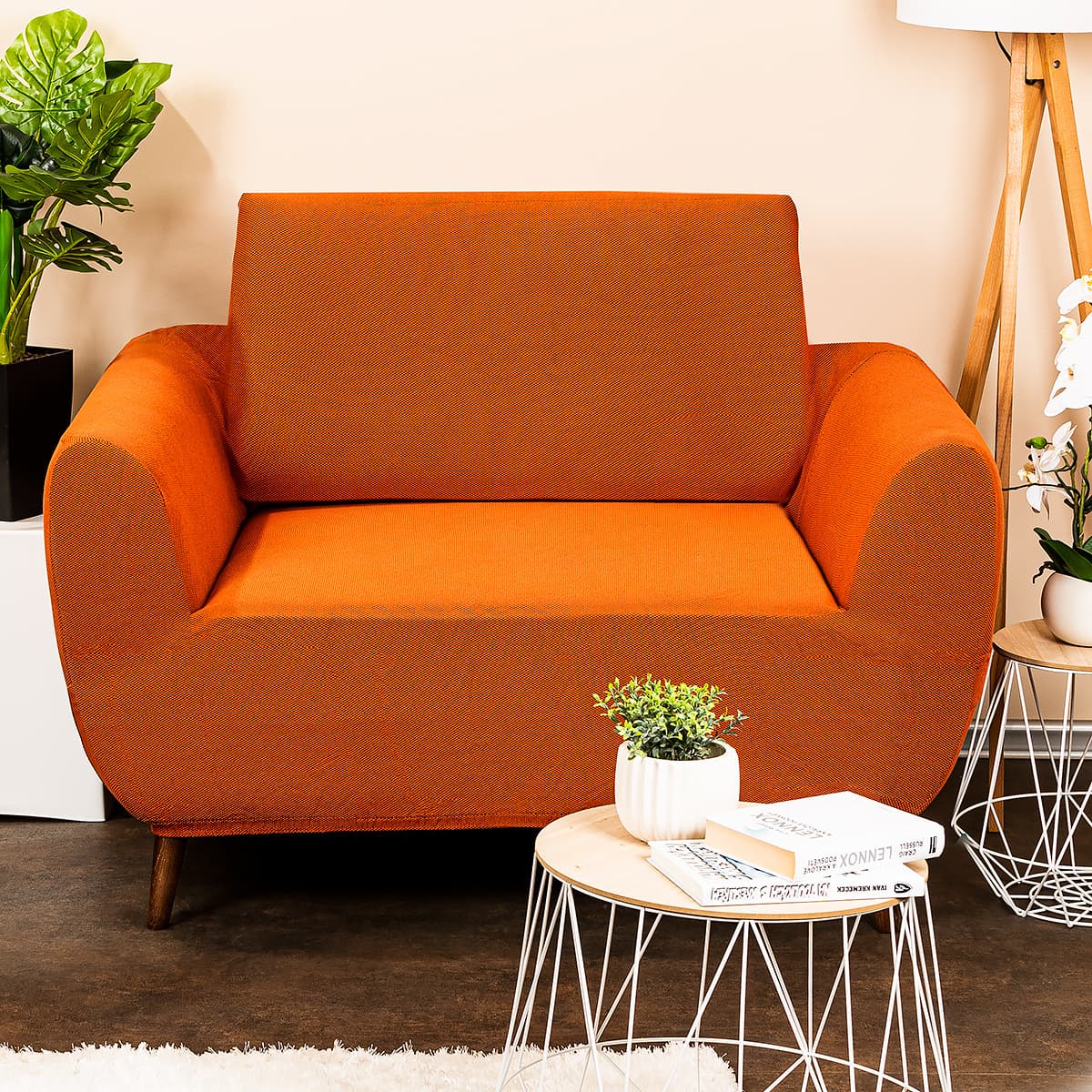 Multielastický potah na křeslo Comfort, 70-110 cm, Oranžová
