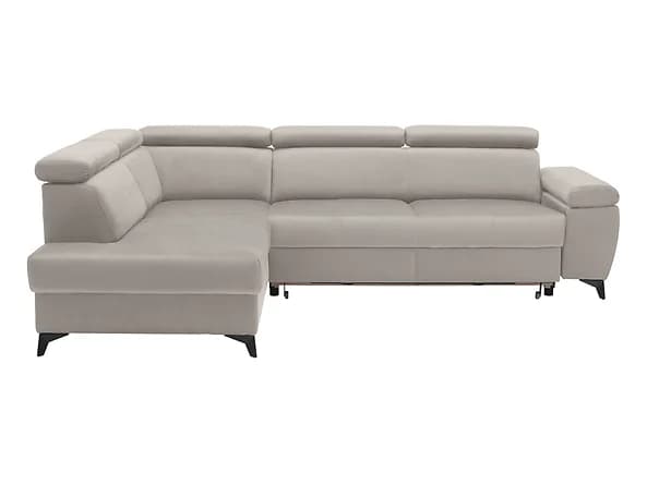 Rohová pohovka Mellow s funkcí spaní typu delfín a úložným prostorem na ložní prádlo BRW Sofa, Element 04, levá strana