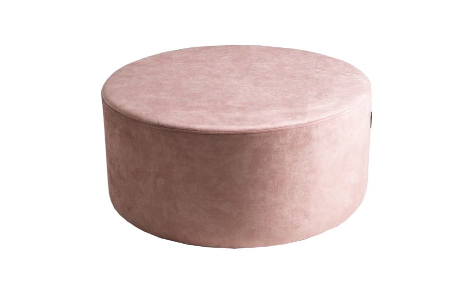 Kulatá čalouněná podnožka do obývacího pokoje Sari 70x35 látka sari-pufa-70x35, Růžový