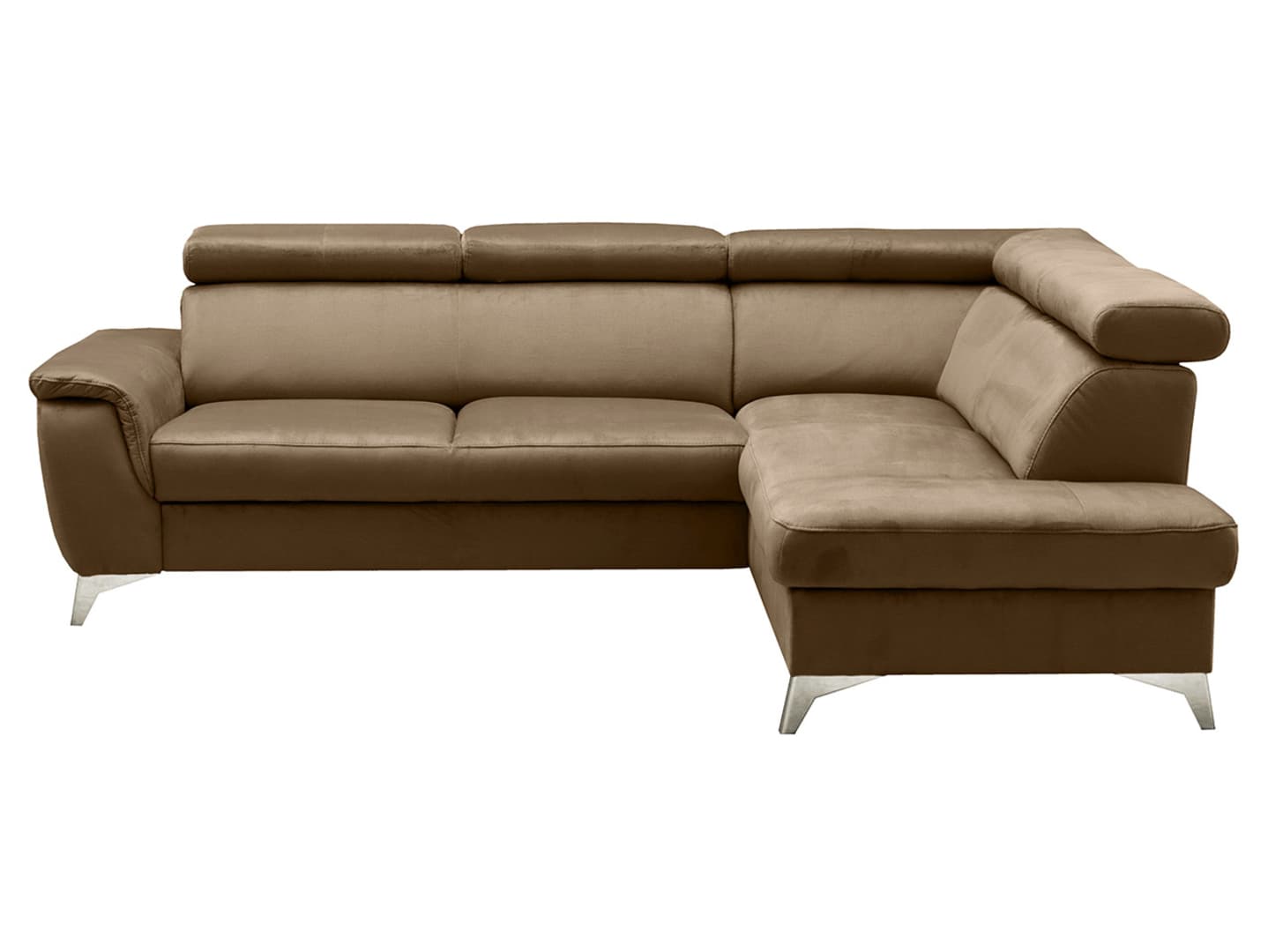 Rohová sedací souprava pro každodenní spaní s mechanismem rozkládání typu delfín a úložným prostorem na lůžkoviny Lince BRW Sofa Dřevo, Monolith 09, pravá strana