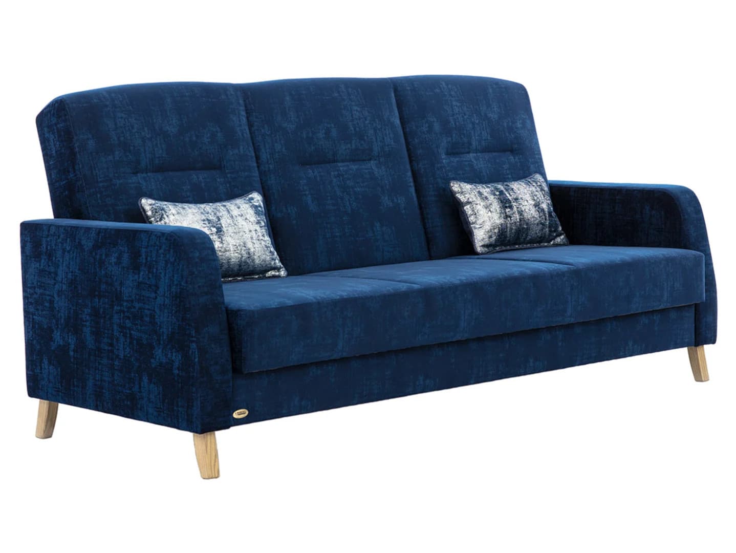 Pohovka Marino s funkcí spaní click-clack a úložným prostorem na lůžkoviny BRW Sofa látka Marino-Wersalka, 541-04 dub