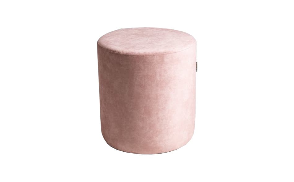 Kulatá čalouněná podnožka do obývacího pokoje Sari 40x50 látka sari-pufa-40x50, Růžový