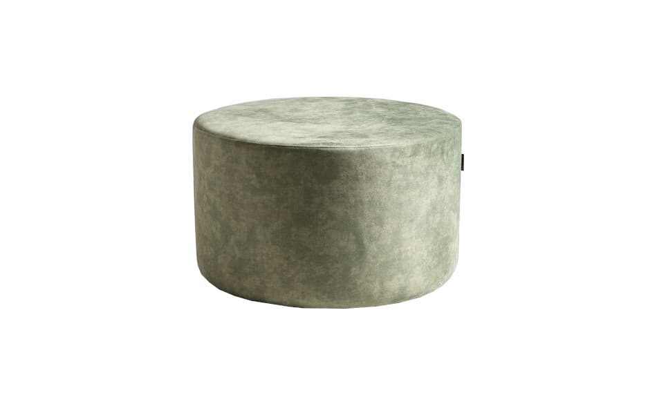 Kulatá čalouněná podnožka do obývacího pokoje Sari 70x45 látka sari-pufa-70x45, Zelený