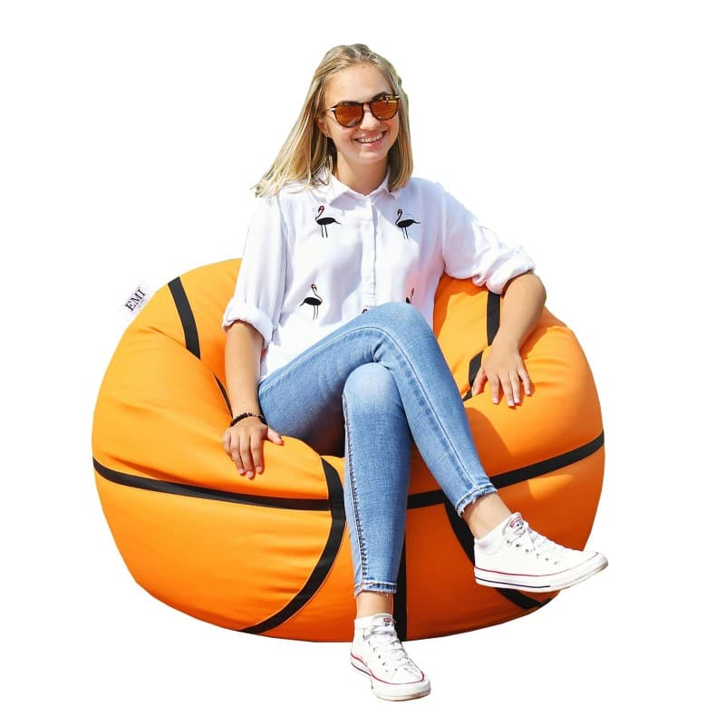 Sedací vak basketbalový míč, Oranžová