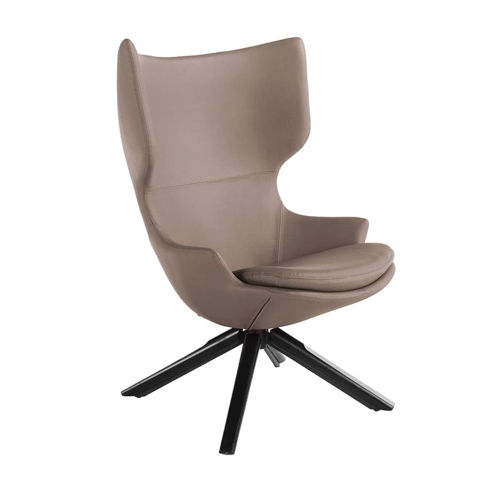 Luxusní otočné křeslo Vita s čalouněním z eko-kůže 107cm