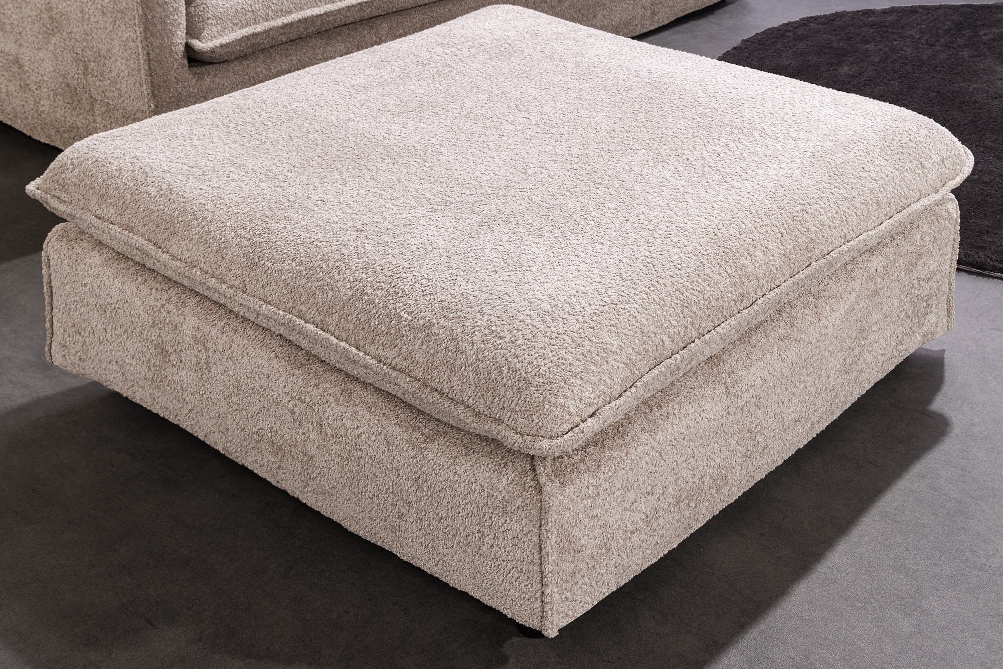 Designový čtvercový čalouněný taburet Heaven s čalouněním 100 cm