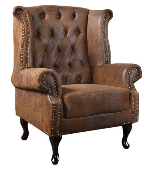 Stylové křeslo Chesterfield s bočnicemi