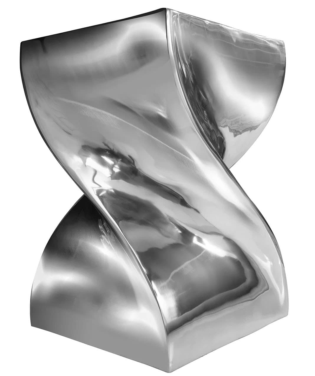 Extravagantní moderní židle Twist 45cm, Stříbrná