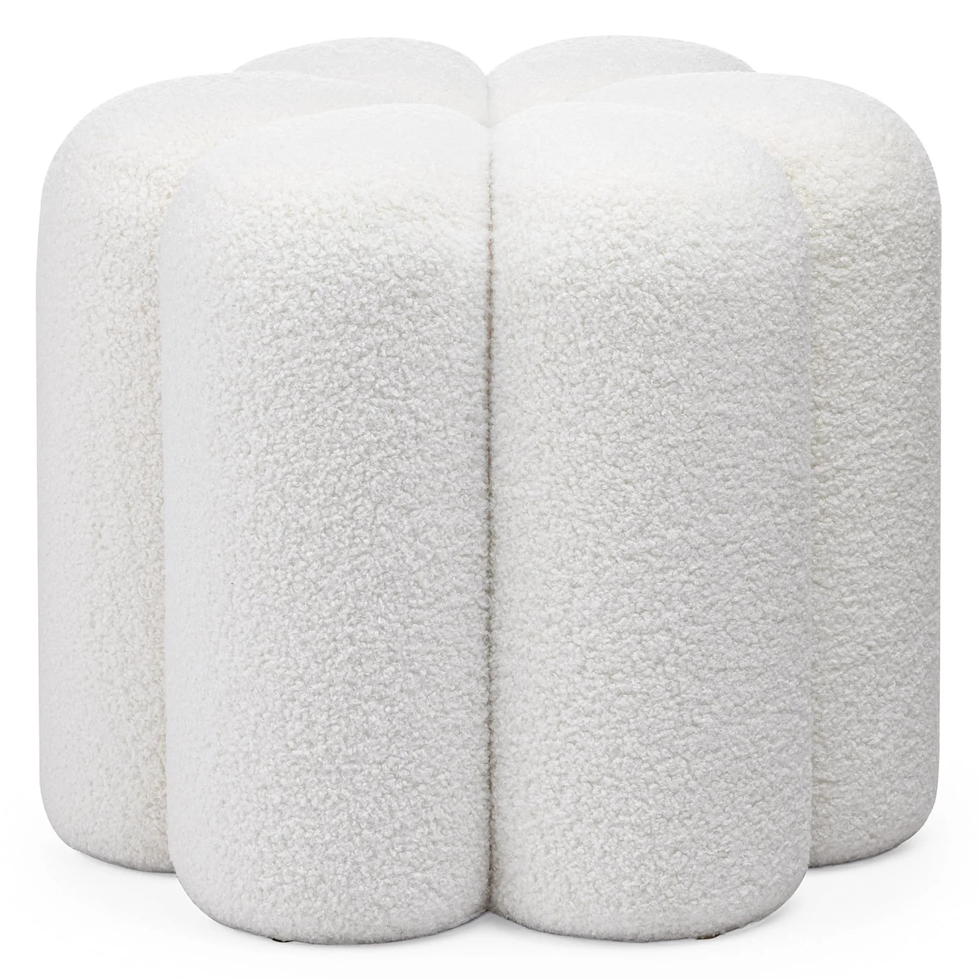 Designový taburet Quad bouclé
