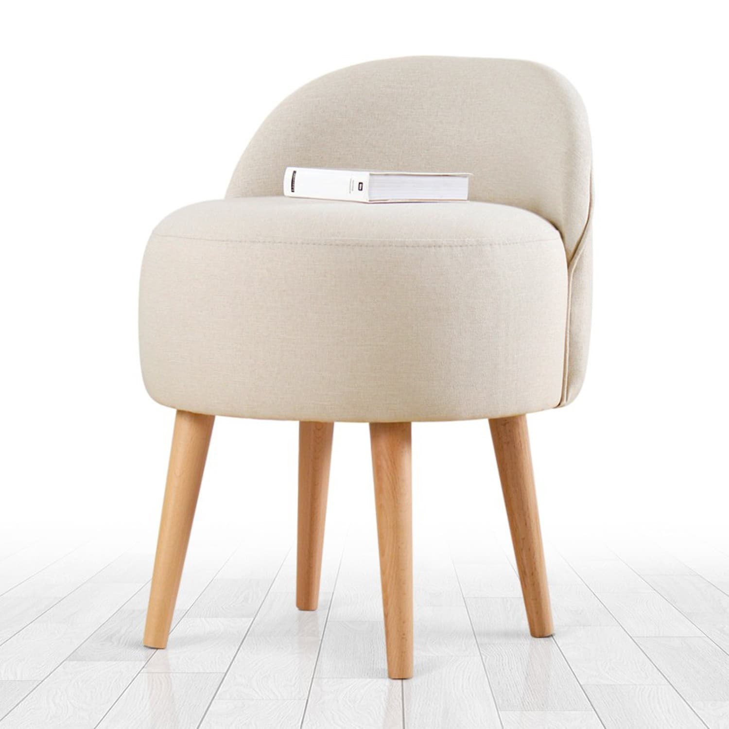 Designový taburet Corvile, Krémový