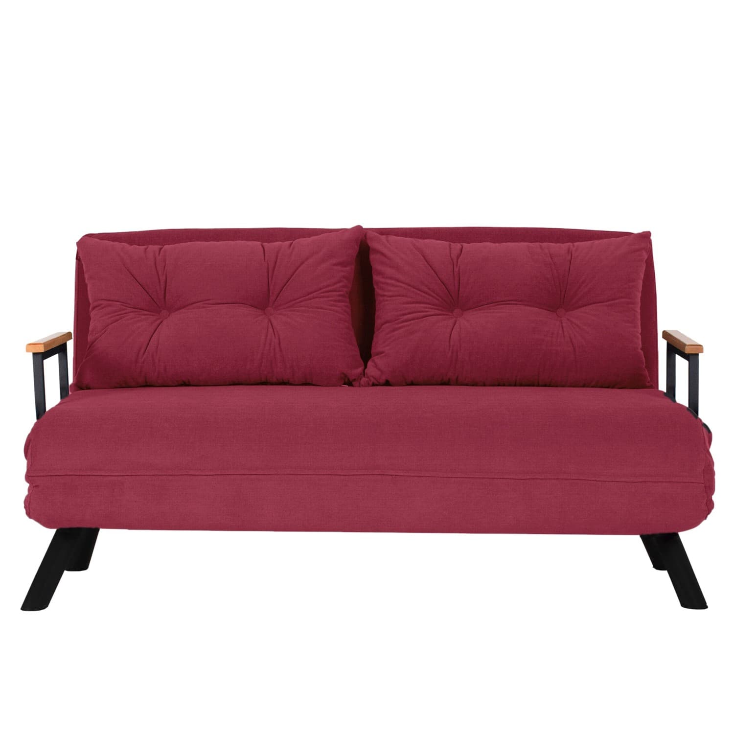 Dvoumístná rozkládací pohovka Seater Sando, Bordó