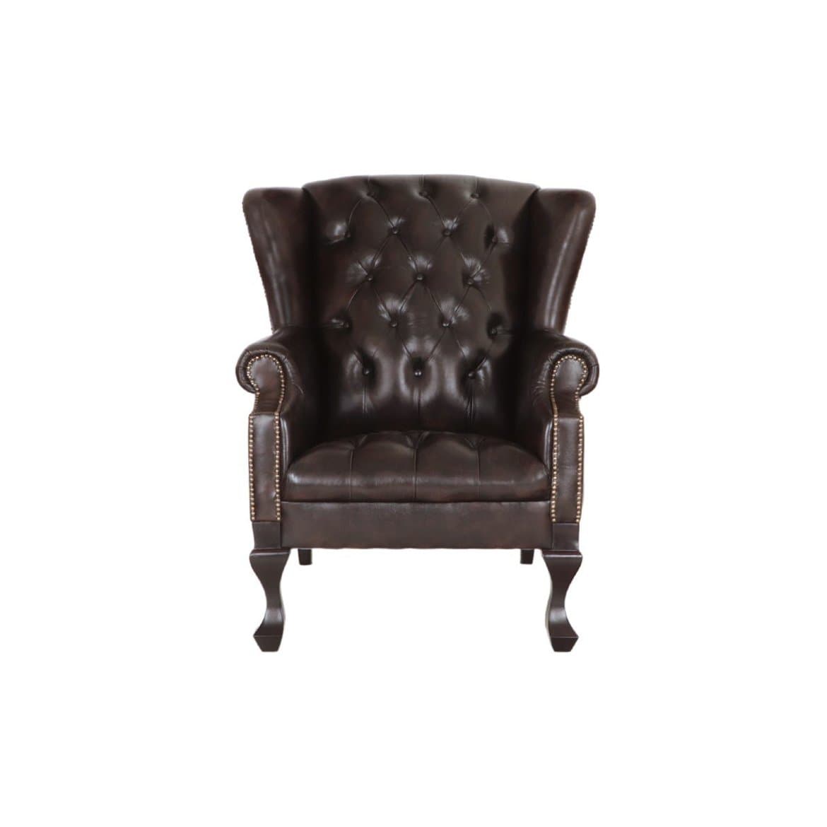 Křeslo Chesterfield Chester z hovězí kůže