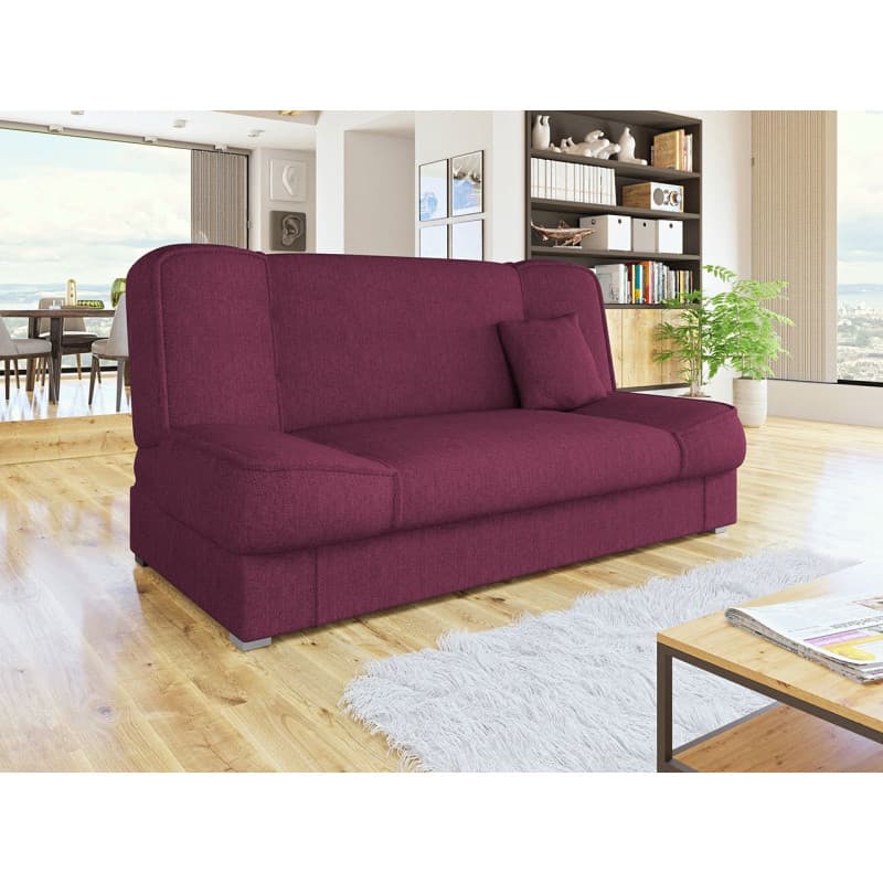 Rozkládací pohovka s úložným prostorem Todasana, Vínová