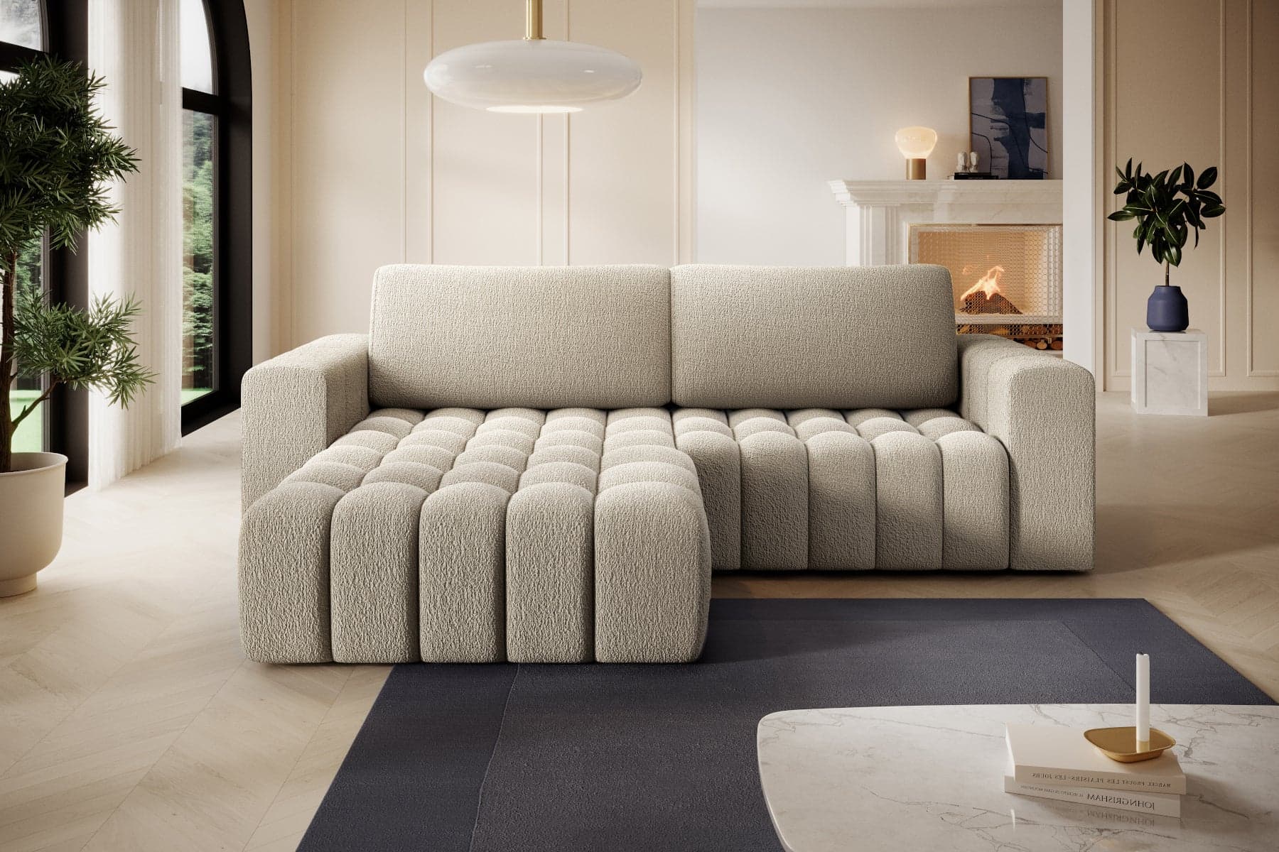 Designová rozkládací sedací souprava Zuri