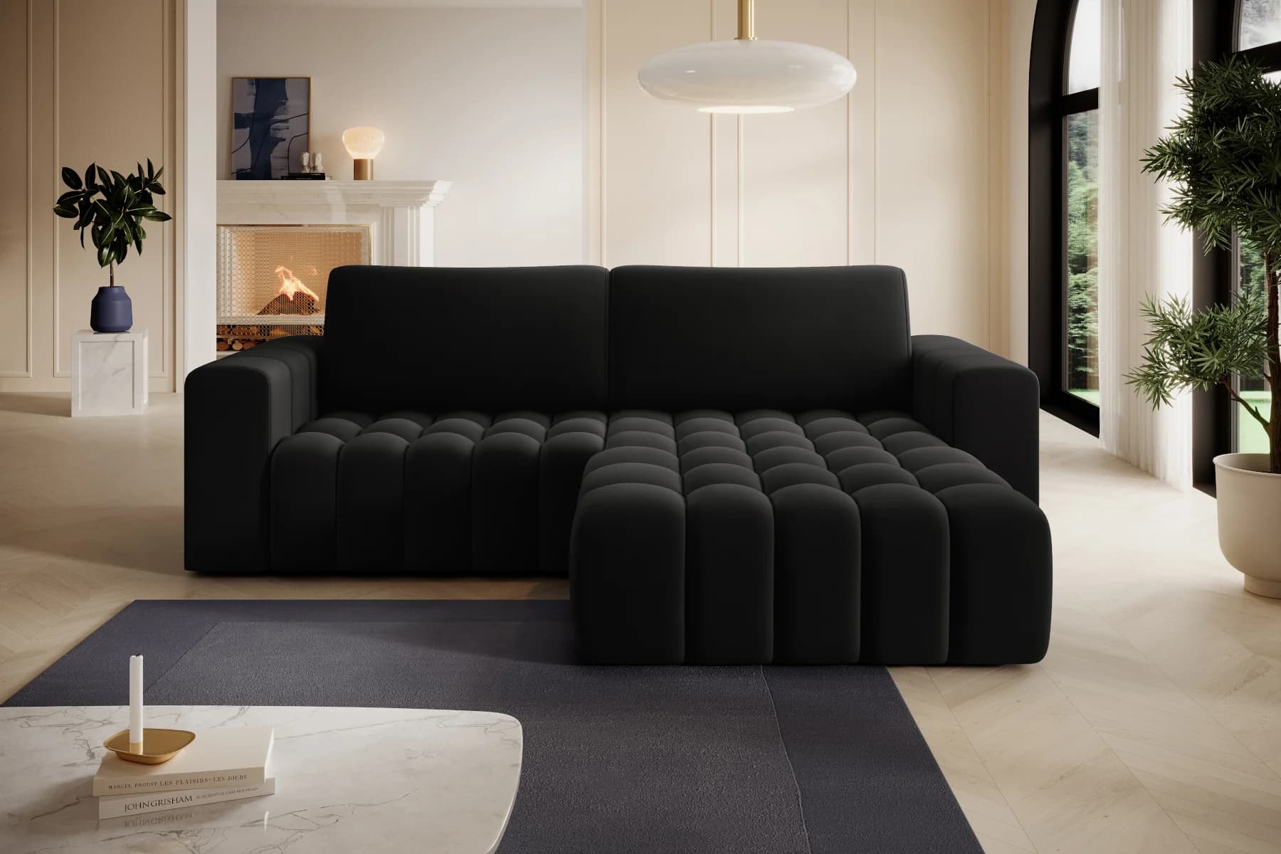 Designová rozkládací sedací souprava Zuri