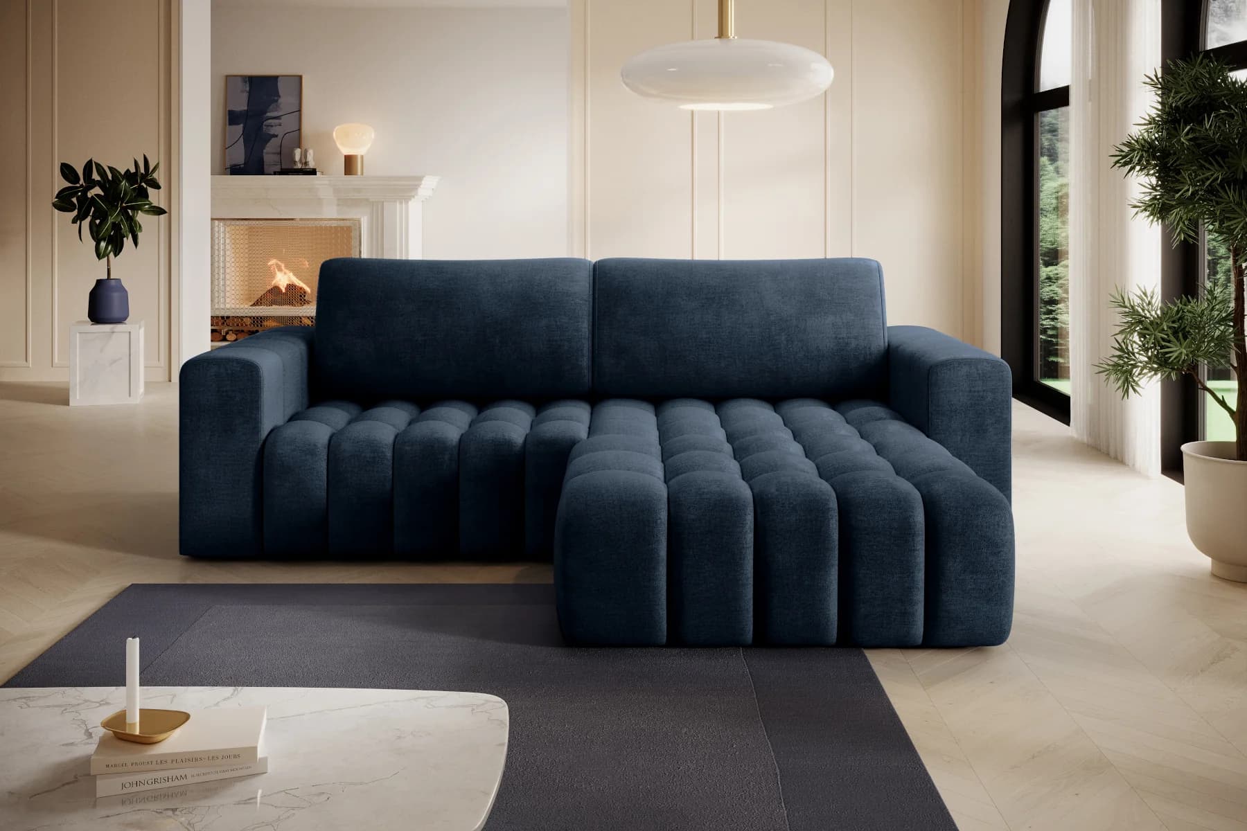 Designová rozkládací sedací souprava Zuri
