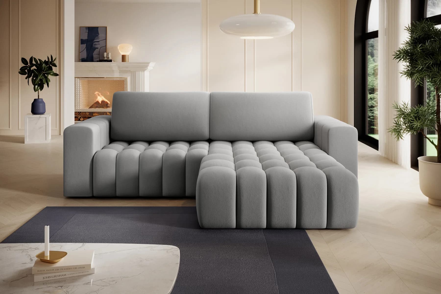 Designová rozkládací sedací souprava Zuri