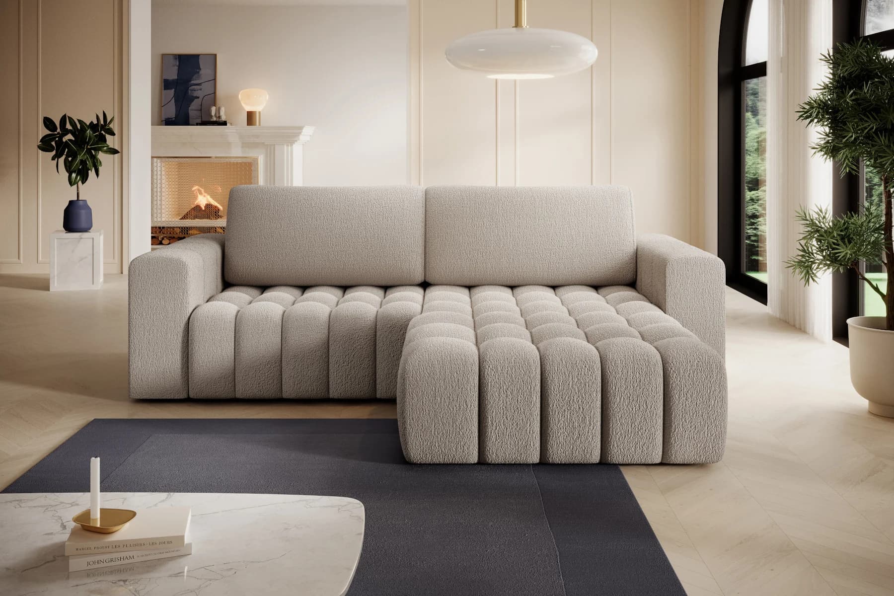 Designová rozkládací sedací souprava Zuri