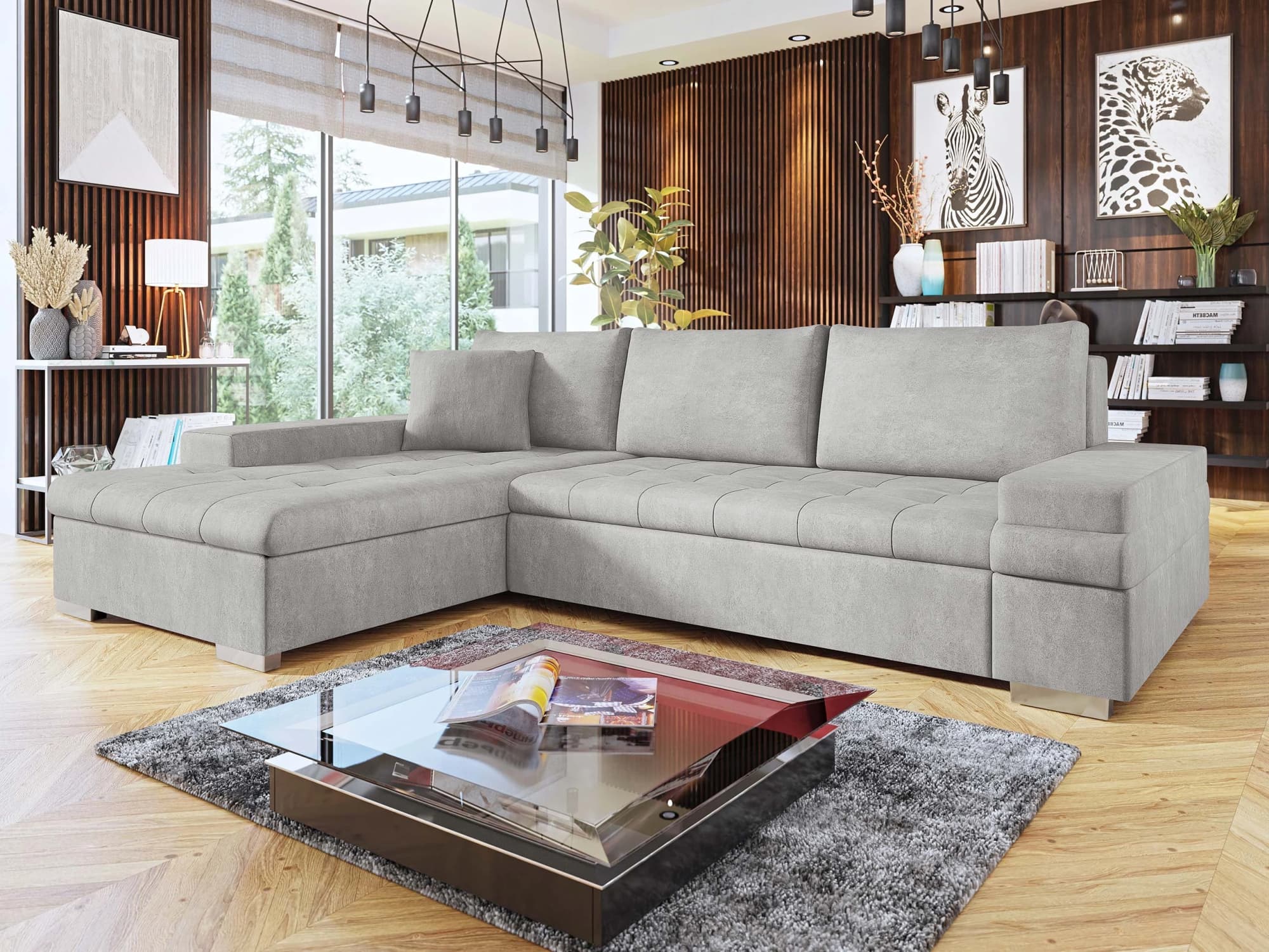Rohová rozkládací sedačka Zelma Mini